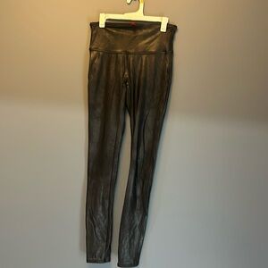 Spanx leggings, fake leather hardly worn and really great condition